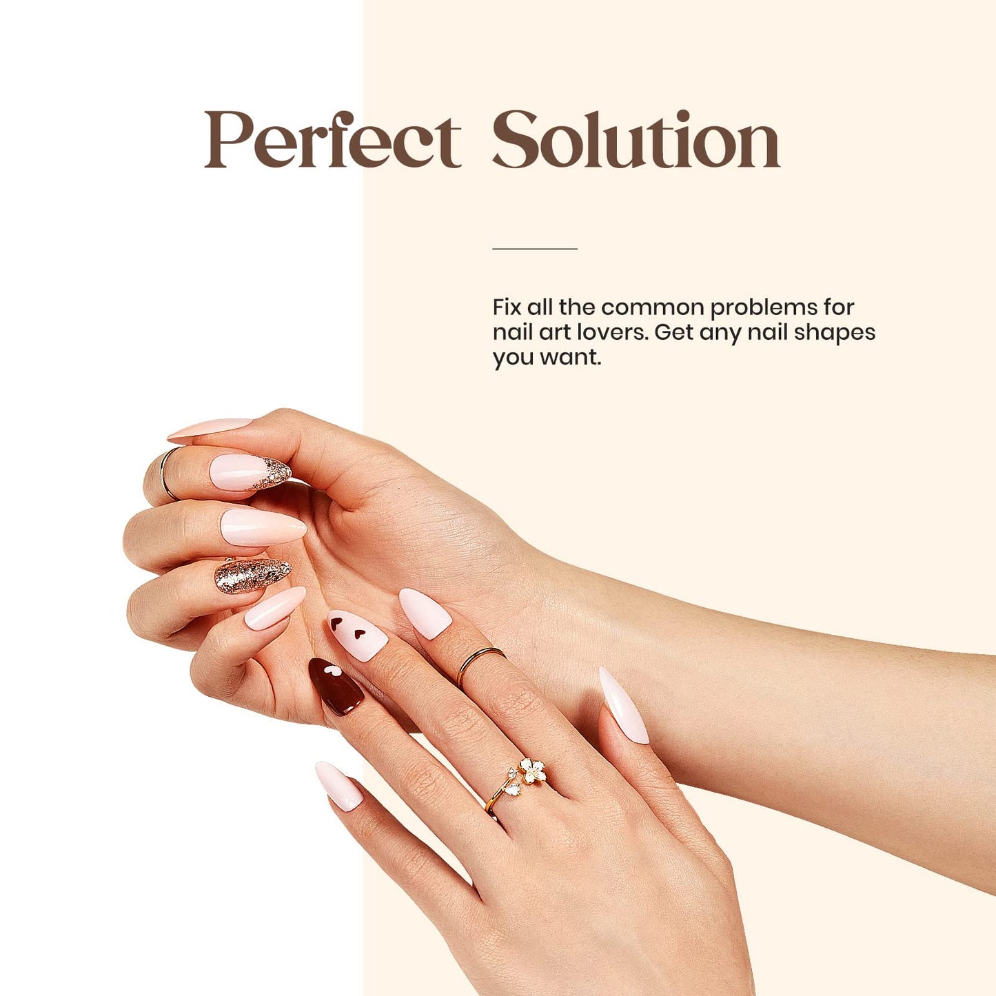 Beetles Gel Nail Kit - 500Pcs Soft Tips, 2 In 1 Glue & Polish, Coffin Shape, UV & Top Coat