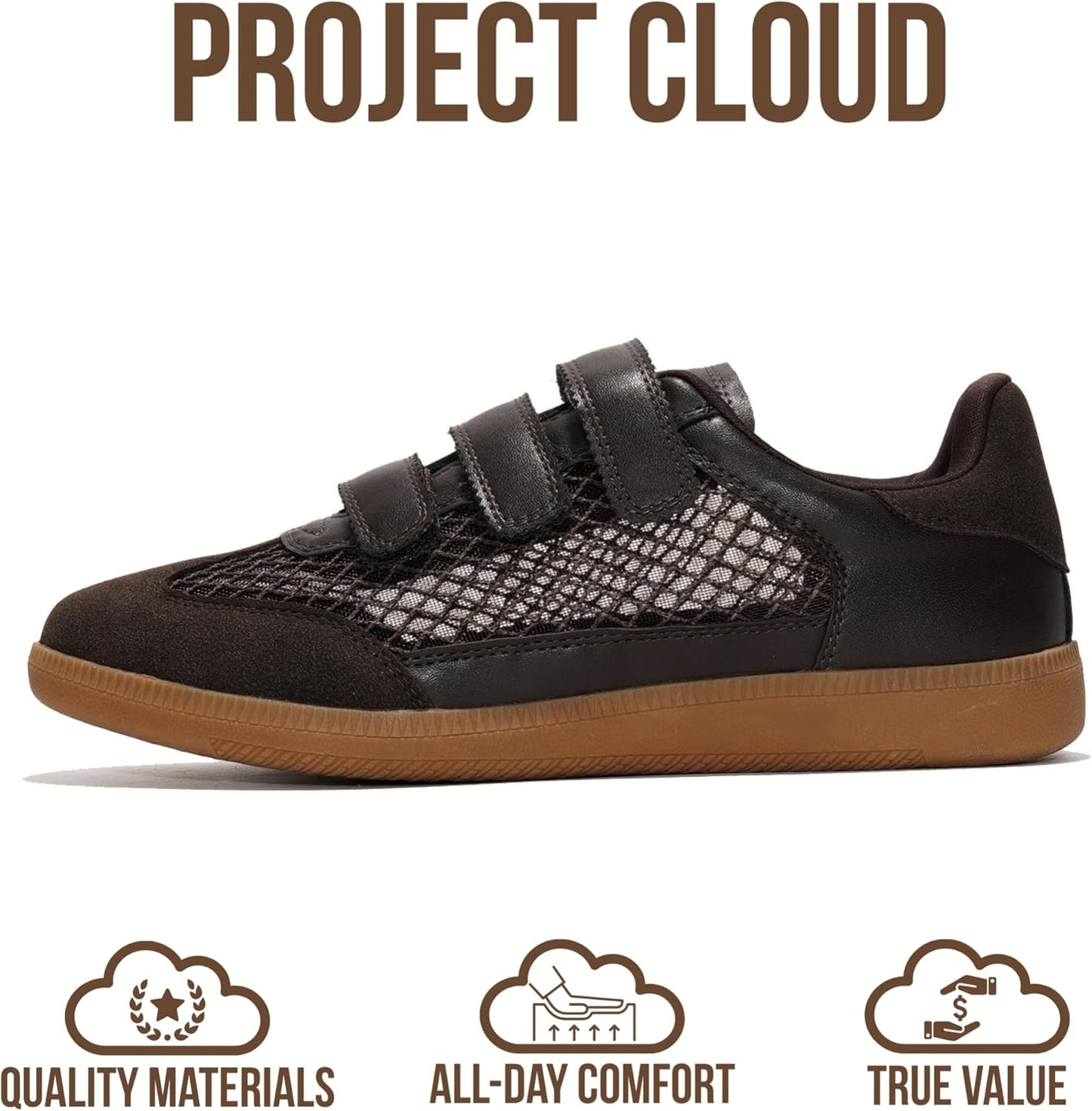 Project Cloud Women's Sneakers - Stylish & Comfortable Fashion Shoes with Memory Foam | Lightweight Non-Slip Design