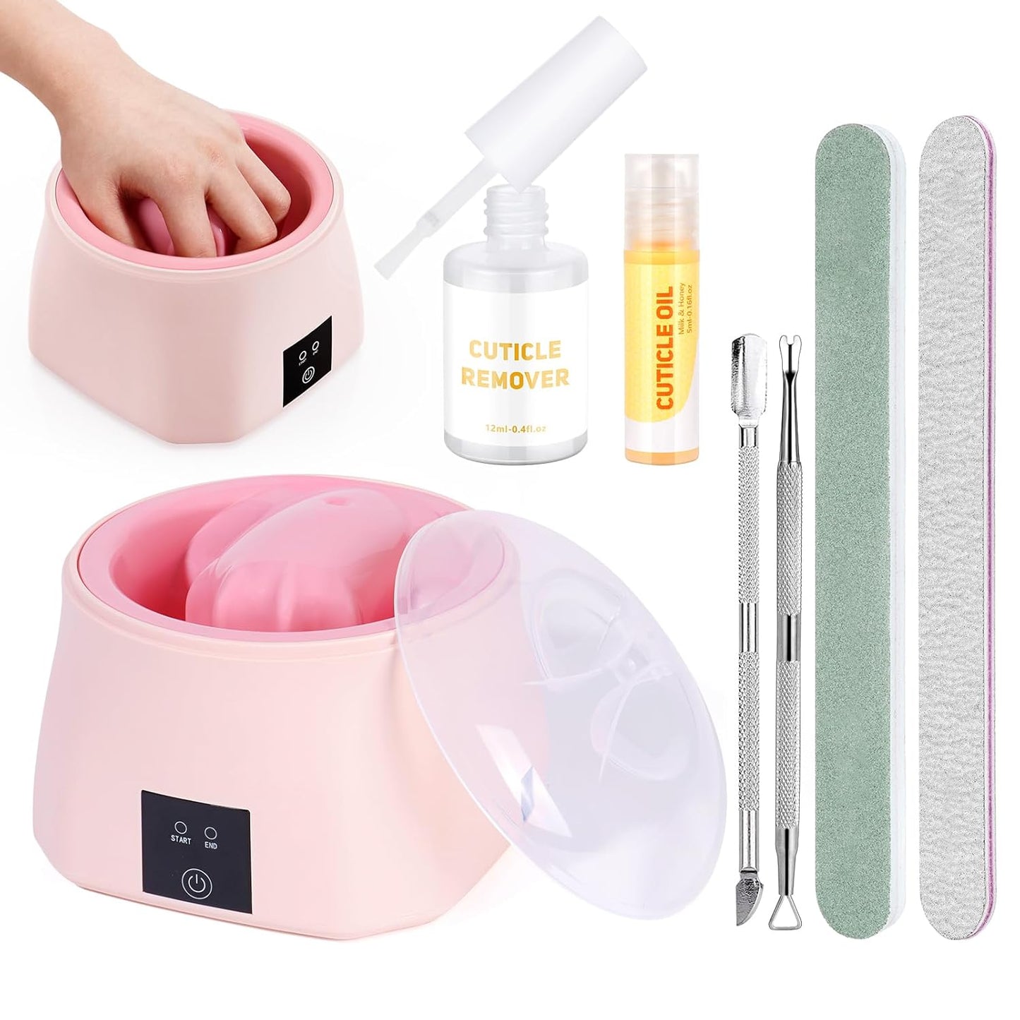 Heated Nail Soaking Bowl - 50% Faster Gel Polish Remover for Home & Salon | Electric Acrylic Dip Bowl