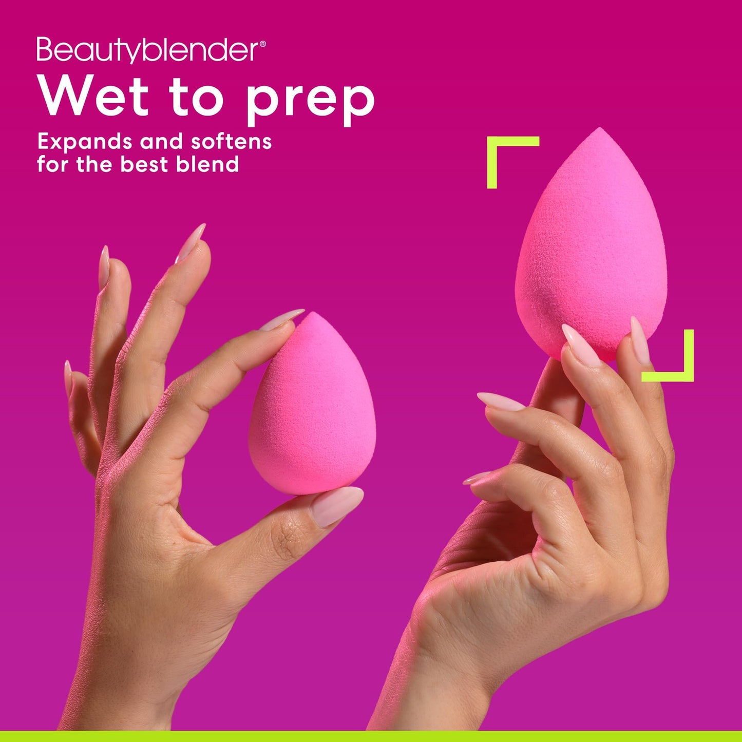 Beautyblender® Original Pink Beauty Blender Makeup Sponge, Super-Soft Foam Easily Blends Foundations, Powders & Creams, Made in USA, Reusable, Washable, Streak Free Application, 2 Pack