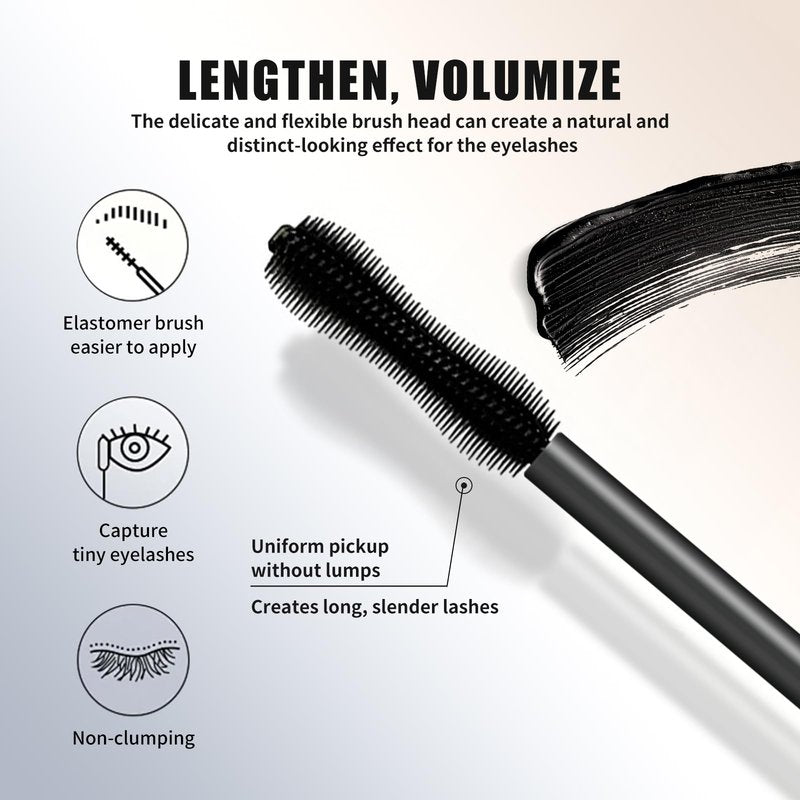 Telescopic Tubing Mascara for Women 60 Plus - Sky High Lift, Waterproof Formula with Nourishing Essence, Clump-Free & Long-Lasting Lash Definition