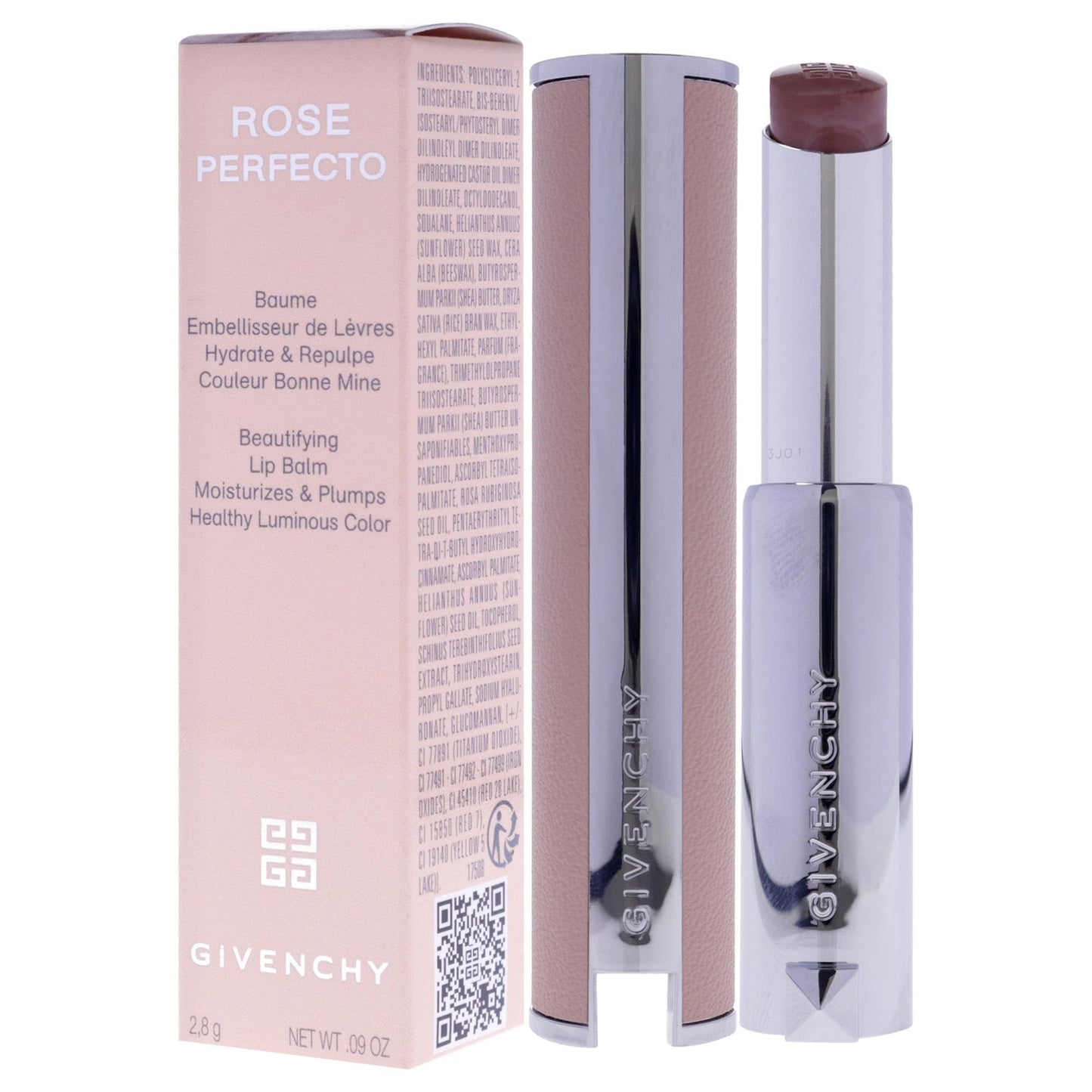 Rose Perfecto Plumping Lip Balm - N110 Milky Nude by Givenchy for Women - 0.09 oz Lip Balm