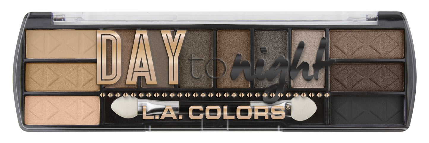 L.A. COLORS Day To Night 12 Color Eyeshadow Palette, Daylight, 0.28 Oz (Pack of 4)