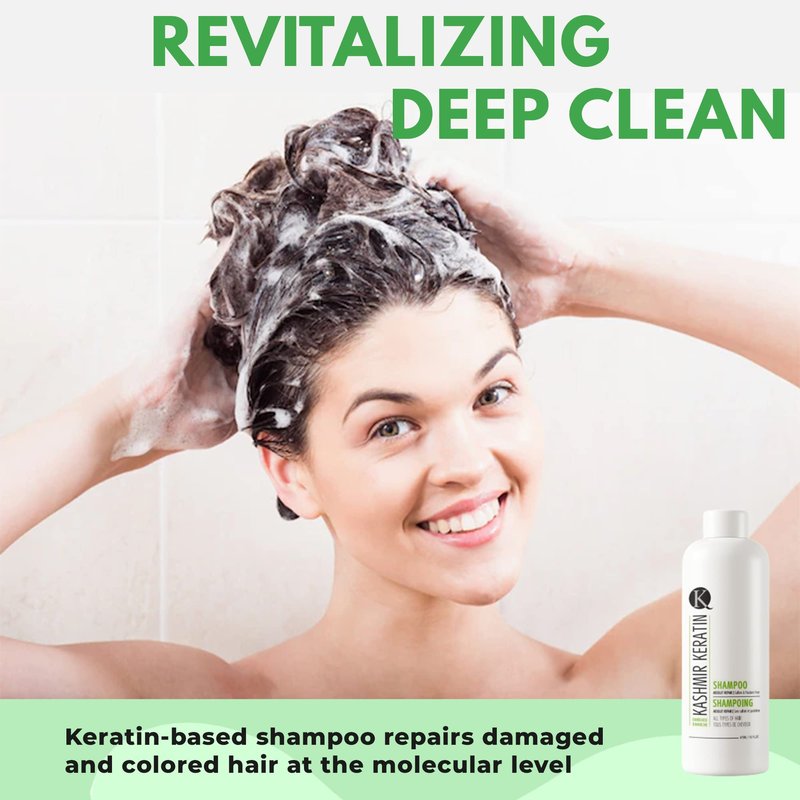 Kashmir Keratin Enriched Shampoo,Sulfate free shampoo,Paraben Free,For All Types Of Hair (16 Fl. Oz)
