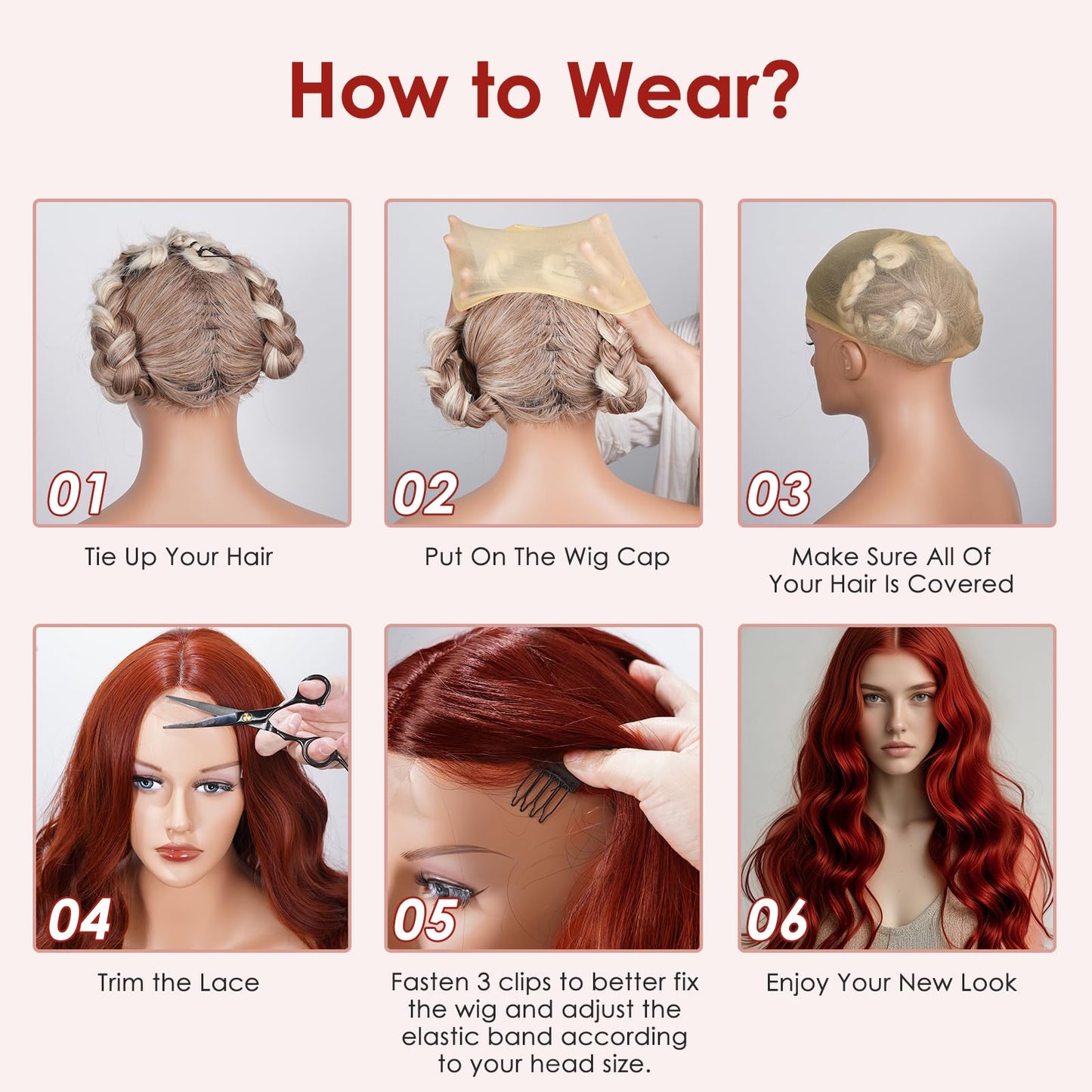 SHINLEA Brown Highlight Wig for Women, 26 Inch Long Wavy Lace Hairline Middle Part Natural Looking Synthetic Heat Resistant Fiber Wigs for Daily, Party, Halloween and Cosplay, Brown Highlight