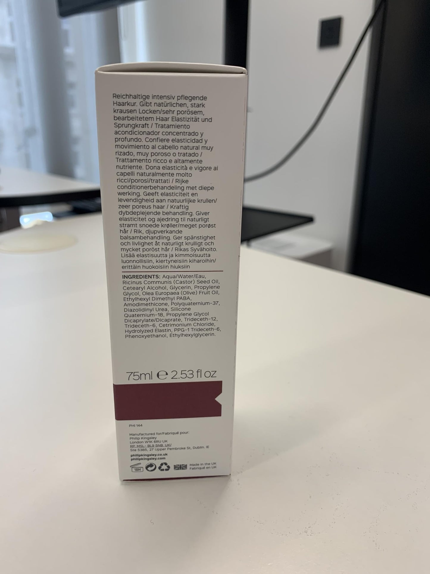 PHILIP KINGSLEY | Elasticizer Extreme | Deep Conditioning Hair Mask Repair Treatment | Pre-Shampoo Deep Conditioning Mask | Reduces Breakage and Frizz | For Dry, Damaged and Curly Hair | 2.53oz