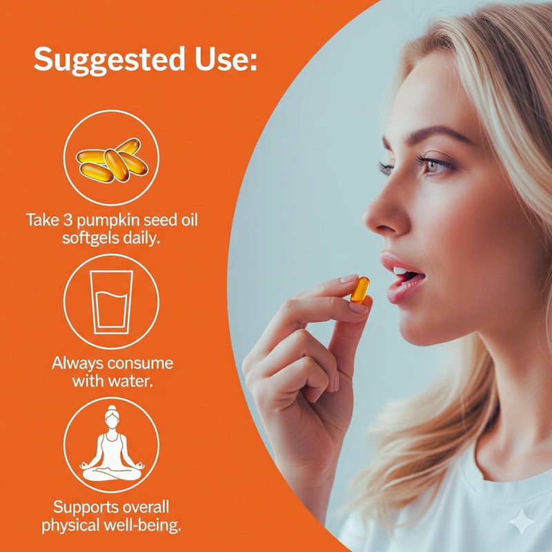 Cures For Life Pumpkin Seed Oil with Saw Palmetto – 3000mg Per Serving, 300 Softgels | Cold Pressed Virgin Oil | Supports Prostate, Bladder, Urinary & Hair Health | Non-GMO