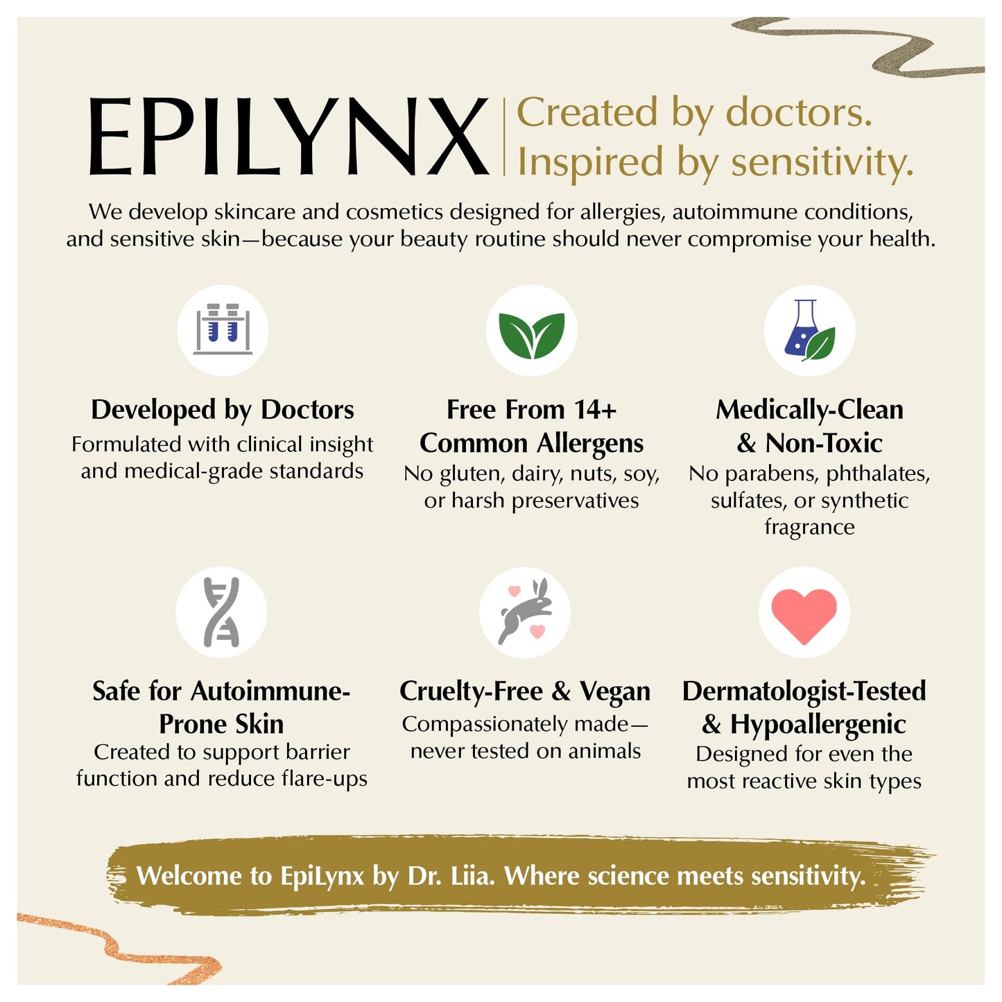 EPILYNX Liquid Eyeliner - Hypoallergenic Eyeliner with Fine Brush Tip, Long-Lasting Waterproof Eye Liner - Cruelty-Free, Vegan, Gluten-Free, Smooth Application Liquid Eye Liner, Black 2mL