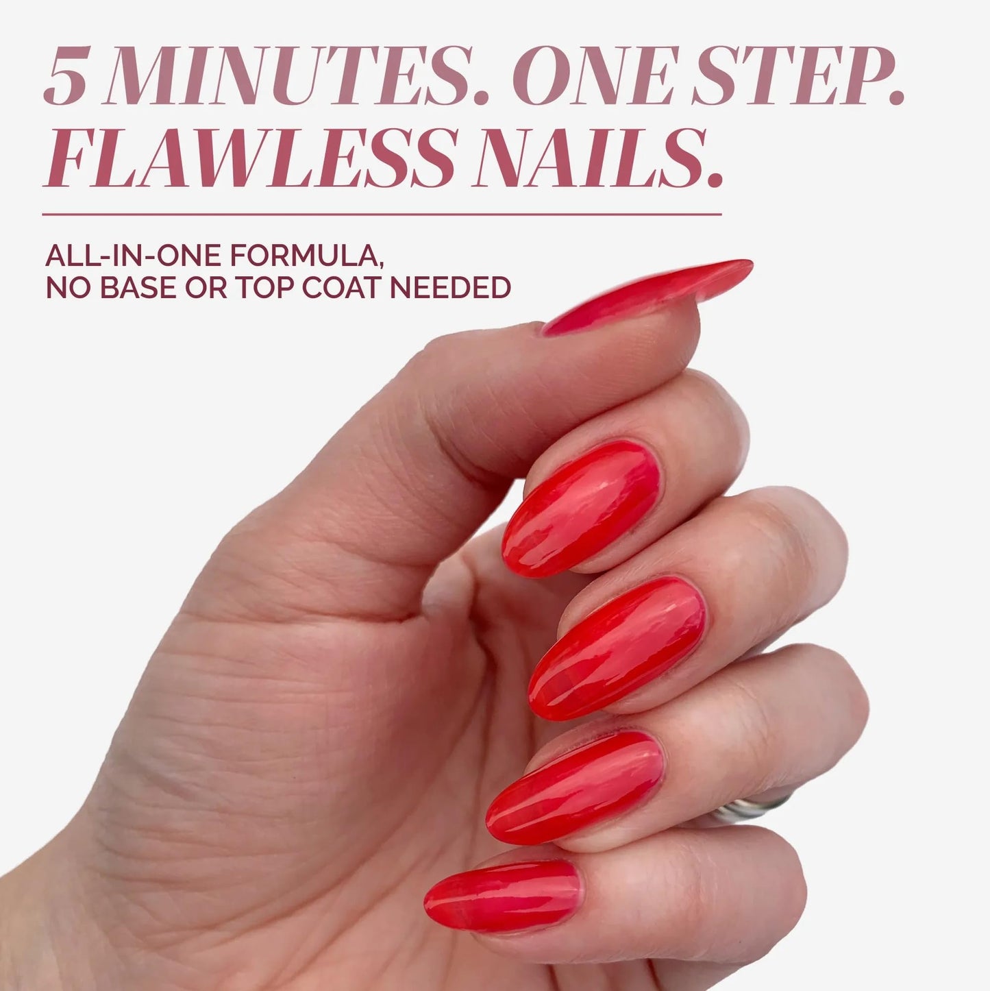 LONDONTOWN kur Perfecting Nail Veil, Nail Polish, #8 Sheer Poppy Red