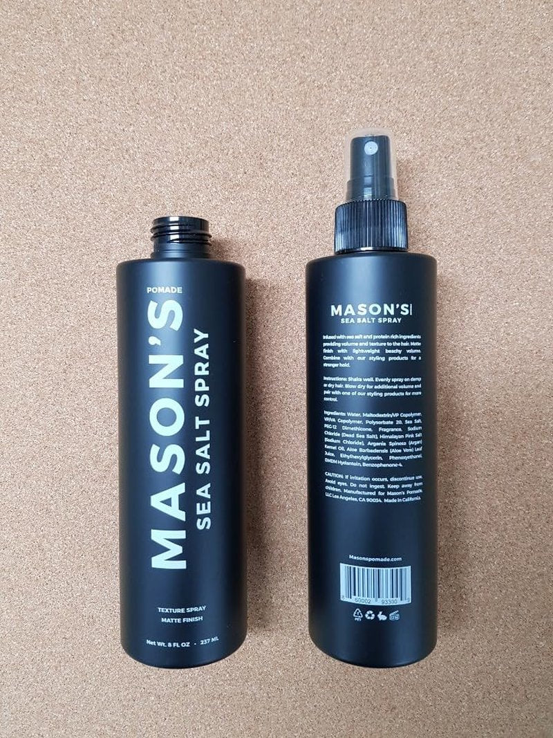 Mason's Pomade Sea Salt Spray - Texturizing Hair Spray with Aloe & Argan Oil for Beach Waves | 8 oz