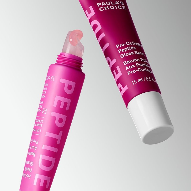 Peptide Plumping Gloss Balm Duo - Pro-Collagen Hydrating Lip Balm Set | Clear & Tinted, Sheer Finish