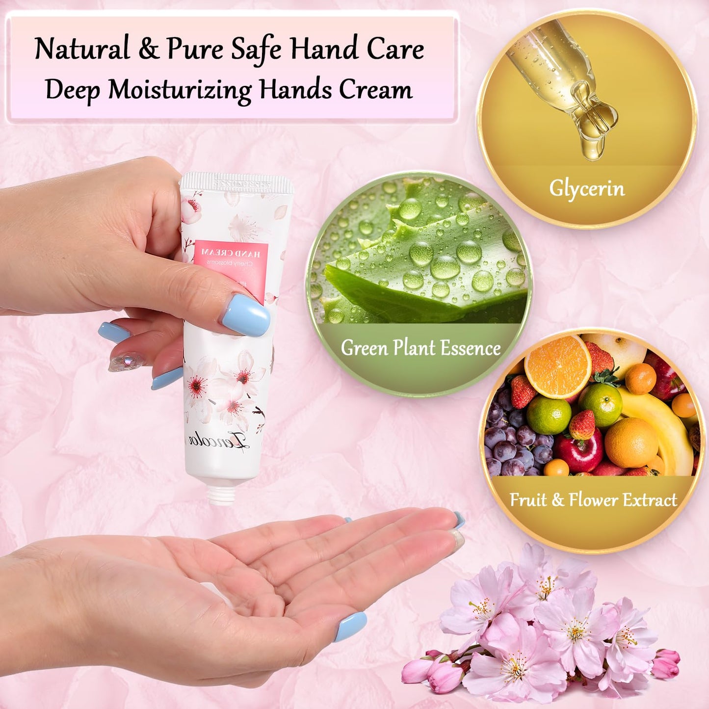 Loccmat 30 Pack Hand Cream Gift Set,Hand Lotion for Dry Cracked Hands,Moisturizing Hand Care Cream with Natural Plant Fruit Scented,Mini Hand Lotion Travel Size Bulk(Chinese and English language)