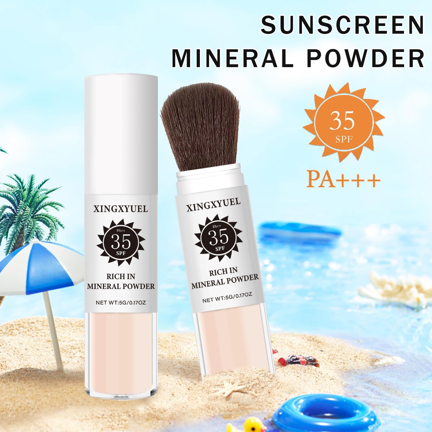 XINGXYUEL Mineral Sunscreen Setting Powder for Face & Scalp, 01 Translucent