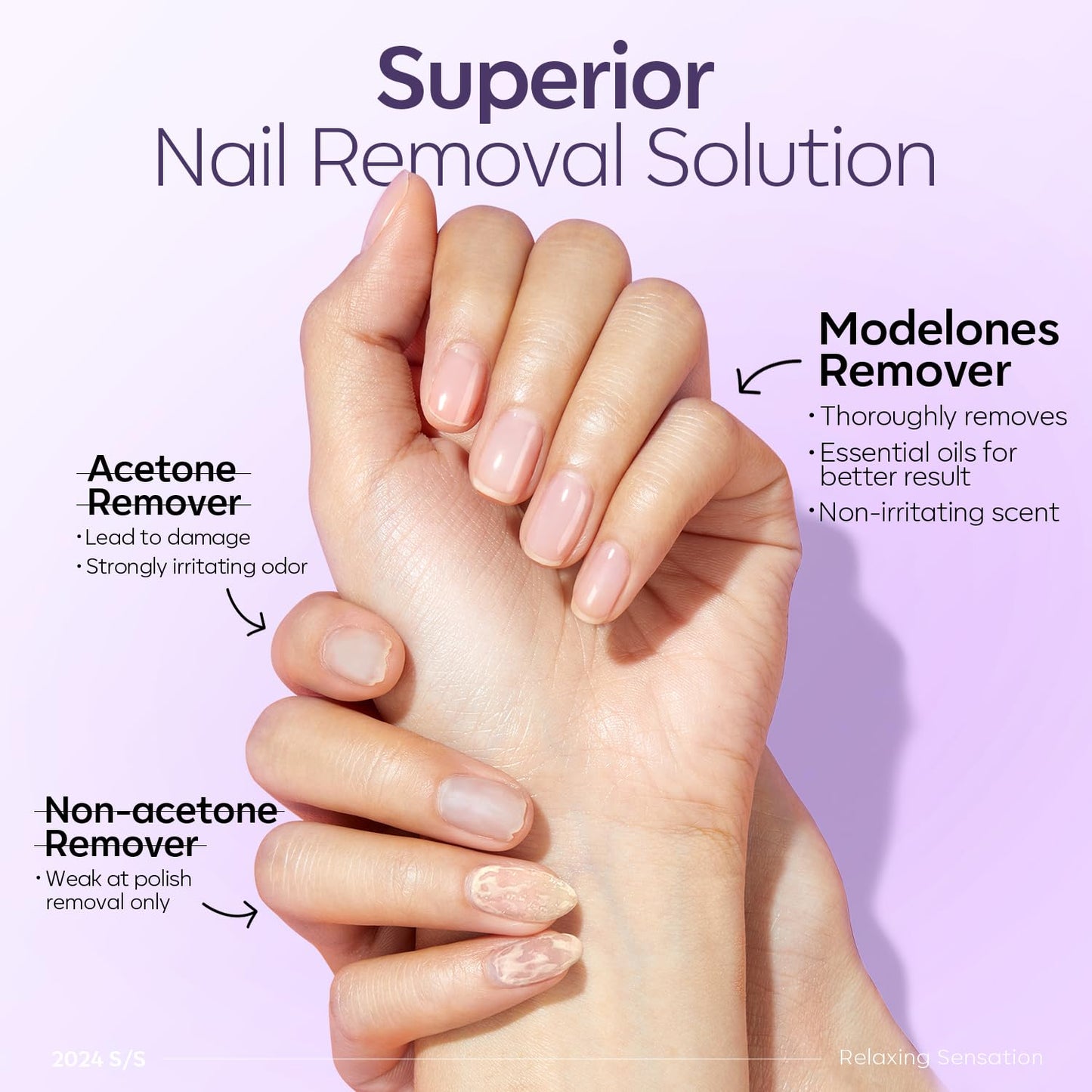 Modelones Nail Polish Remover, Acetone Nail Polish Remover and Glitter Sparkle Reflective Gel Rose Soak Off 8 Fl Oz for Nail Art Design LED Manicure Salon DIY at Home 1 PCS, Rose