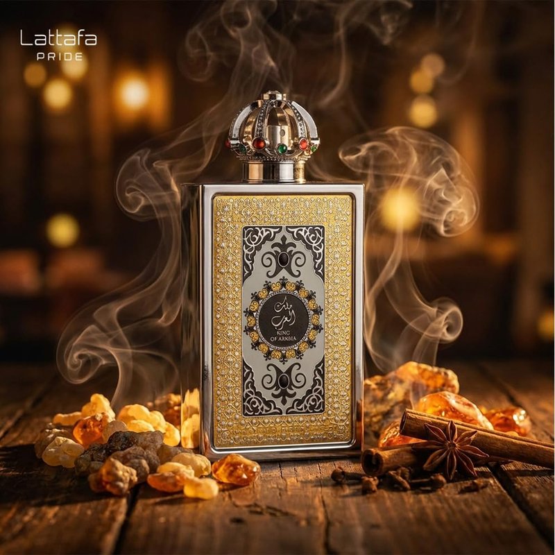 Lattafa Pride King of Arabia Eau de Parfum Spray | Long-Lasting Citrus Fruity Woody Leather Scent for Men - 3.4 oz / 100 ml