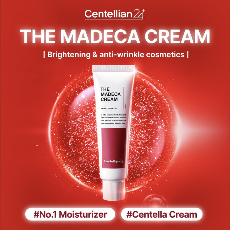 CENTELLIAN 24 Madeca Cream Power Boosting Formula (1.7+1.7fl oz) - Centella Moisturizer for Face, Korean Skin Care. Dry, Sensitive Skin. TECA, Centella Asiatica, Madecassoside