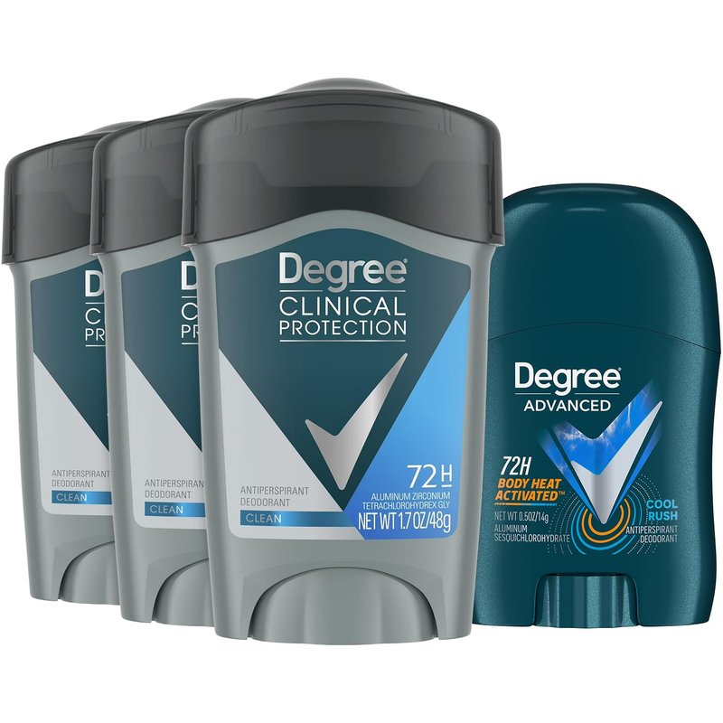 Degree Men Clean Clinical Antiperspirant Deodorant - 1.7 Ounce | Pack of 3 for Maximum Odor Protection