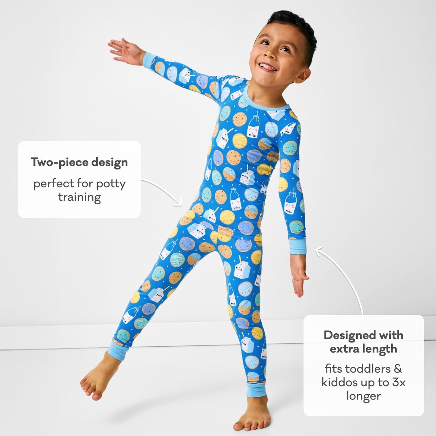 Little Sleepies | Bamboo Toddler Pajama Set - Soft Two-Piece PJs for Boys & Girls, Family Matching Design