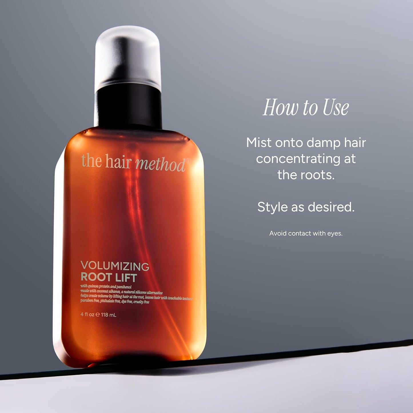 Volumizing Root Lift Spray - Lightweight Texture & Lift with Quinoa Protein | Vegan & Silicone-Free, 4 fl oz