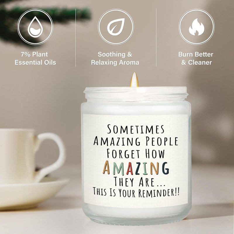 You're Amazing Candle | Inspirational Gift for Women - Birthday, Friendship, Thank You - Lavender Scented