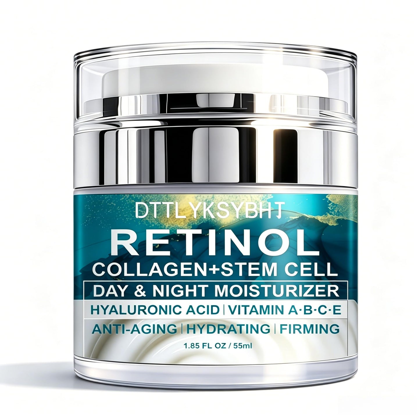 Collagen Face Cream with Retinol, Hyaluronic Acid & Niacinamide - Anti-Wrinkle, Firming & Hydrating Moisturizer with Plant Stem Cell Extract - Airless Pump for Day & Night Use - For All Skin Types