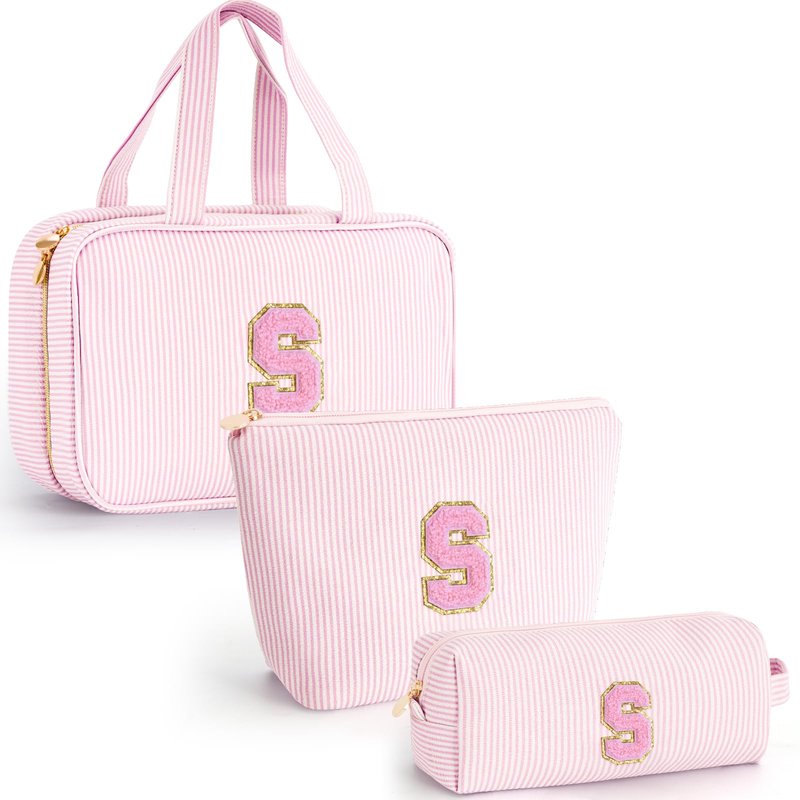 Fystdtote Gifts for Teenage Girls Birthday Gift for Girls Women Toiletry Makeup Bag Cosmetic Bag Teacher Gifts for 3 4 5 6 7 8 9 10 11 12 13 Year Old Girl - Pink S