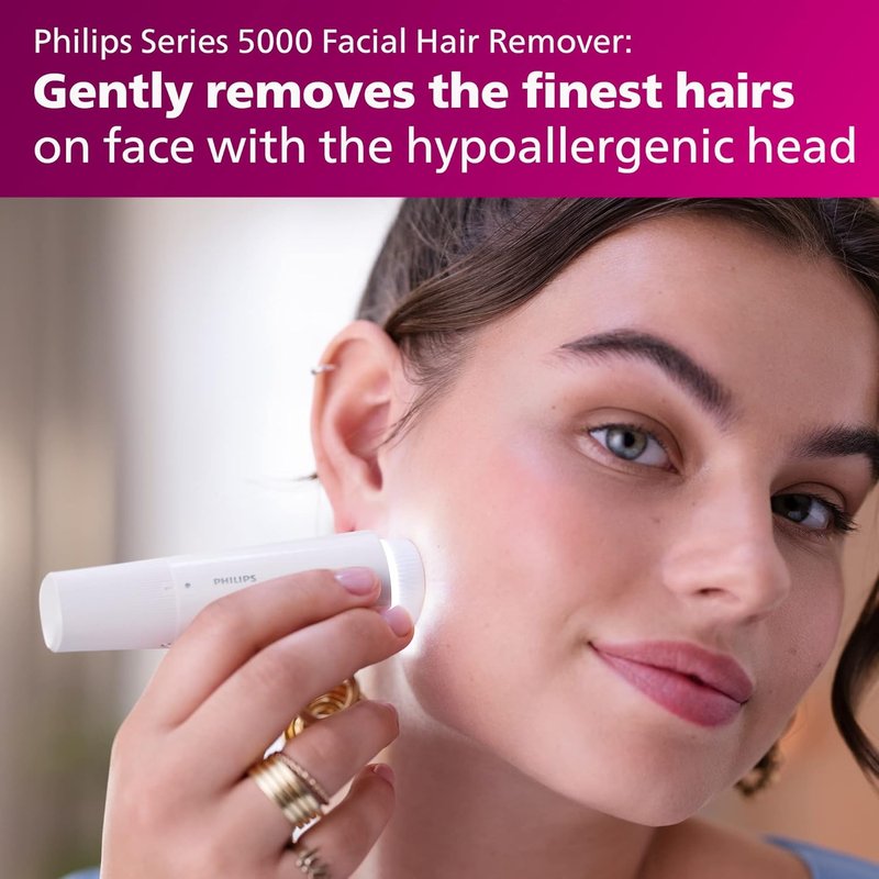 Philips Electric Lady Shaver Series 8000 - Cordless Facial Hair Remover | BRL166/91