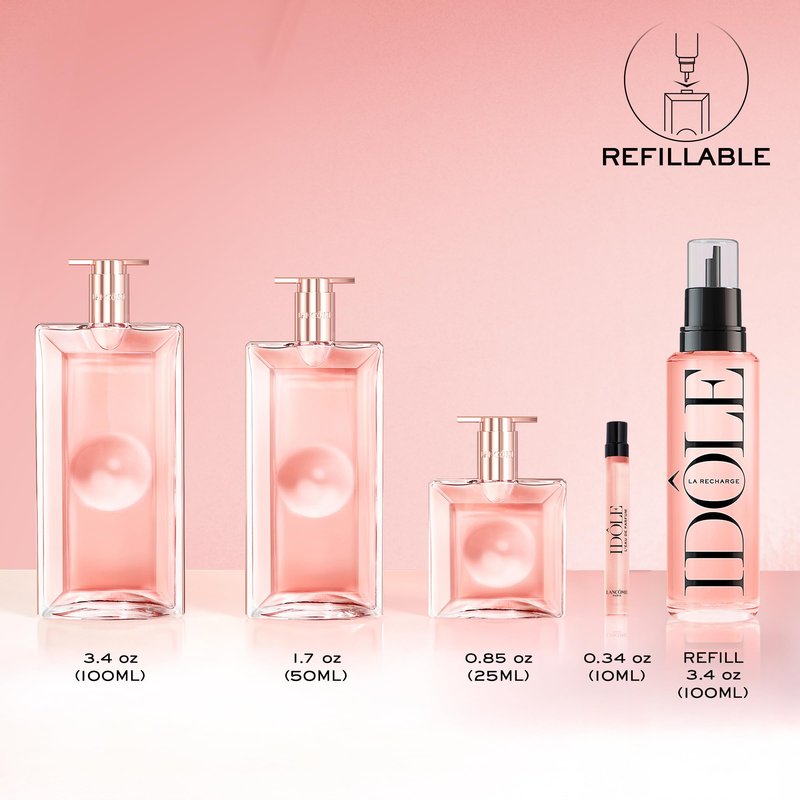 Lancôme Idôle Eau de Parfum - Long Lasting Fragrance with Notes of Bergamont, Jasmine & Vanilla - Fresh & Floral Women's Perfume - 3.4 Fl Oz
