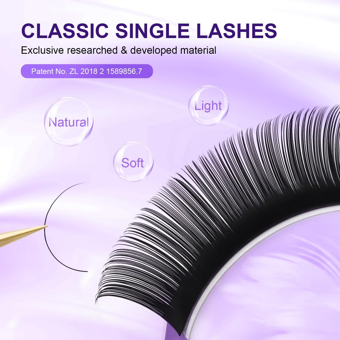 NAGARAKU Classic Individual Lashes 0.05 D 11/12/13/14/15mm 5 Trays/Pack