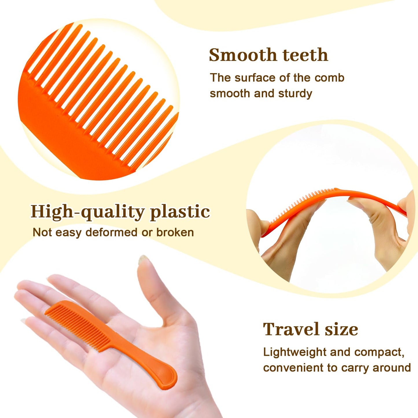 250 pcs Combs In Bulk Individually Wrapped, 4 color Pocket Hair Combs Set for Women, Men and Kids, Colorful Travel Comb Bulk for Airbnb Homeless Hotel Shelter Home Charity