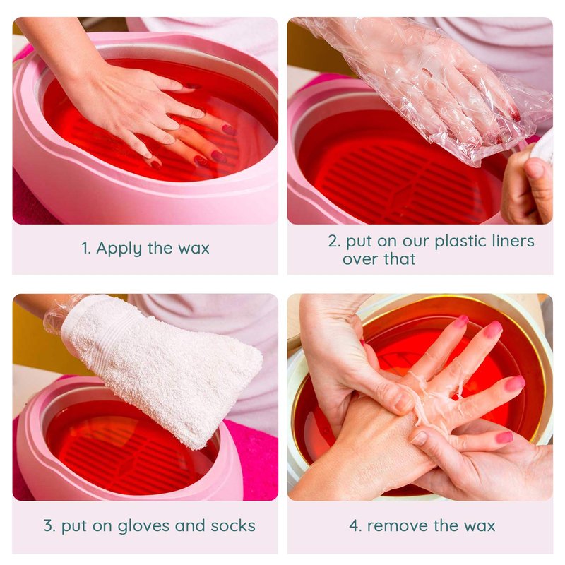 Paraffin Wax Bags for Hands & Feet - 300 Count Disposable Liners for Wax Therapy Treatment | Refill Sock & Glove Covers