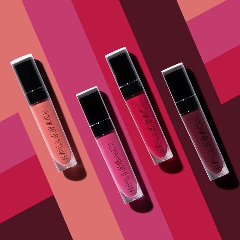 Nouba Millebaci Liquid Lipstick - Dark Red, Moisturizing Formula with Vitamin E | High Impact Color Pigment