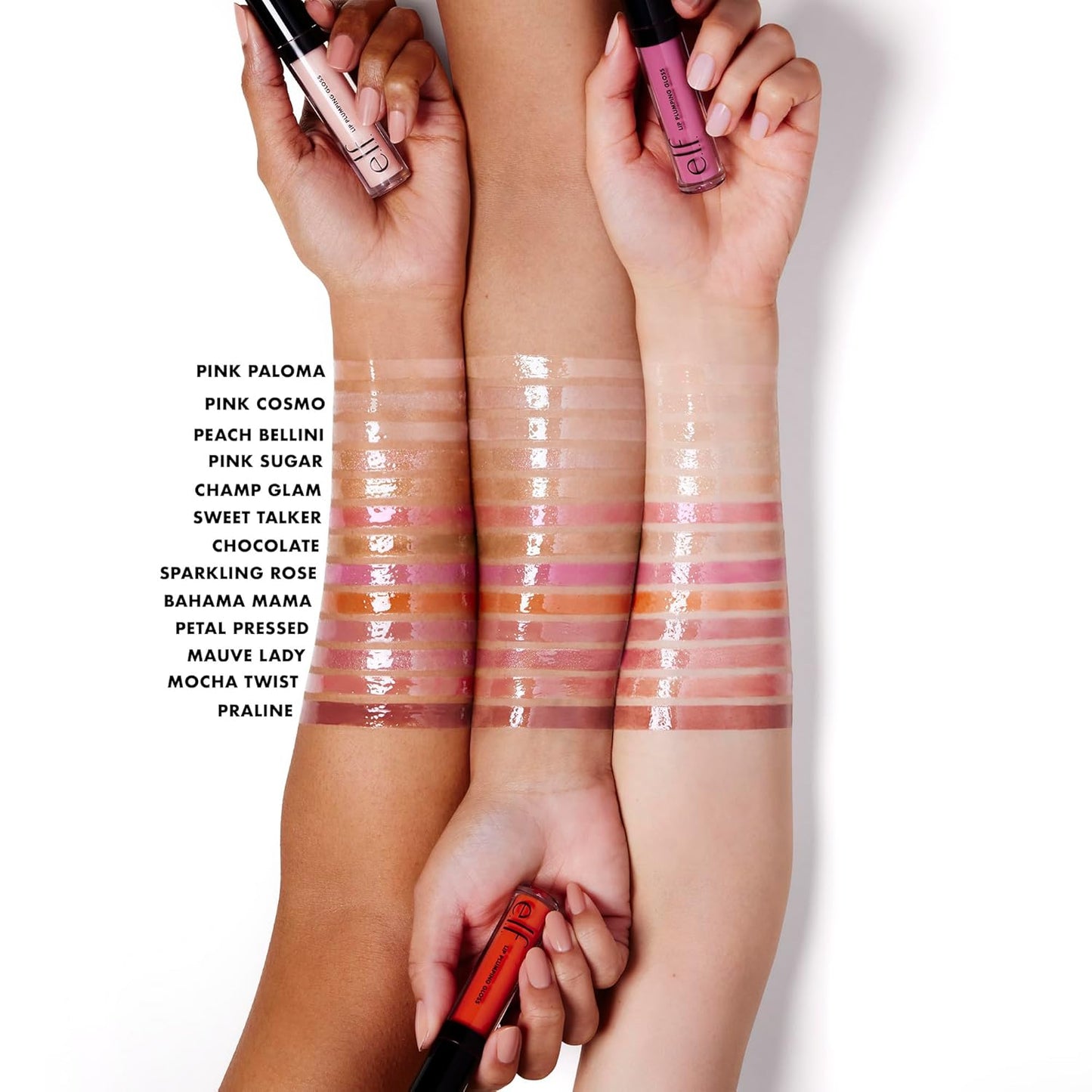 e.l.f. Lip Plumping Gloss - Hydrating High-Shine Sheer Color | Bahama Mama, 0.1 Fl Oz