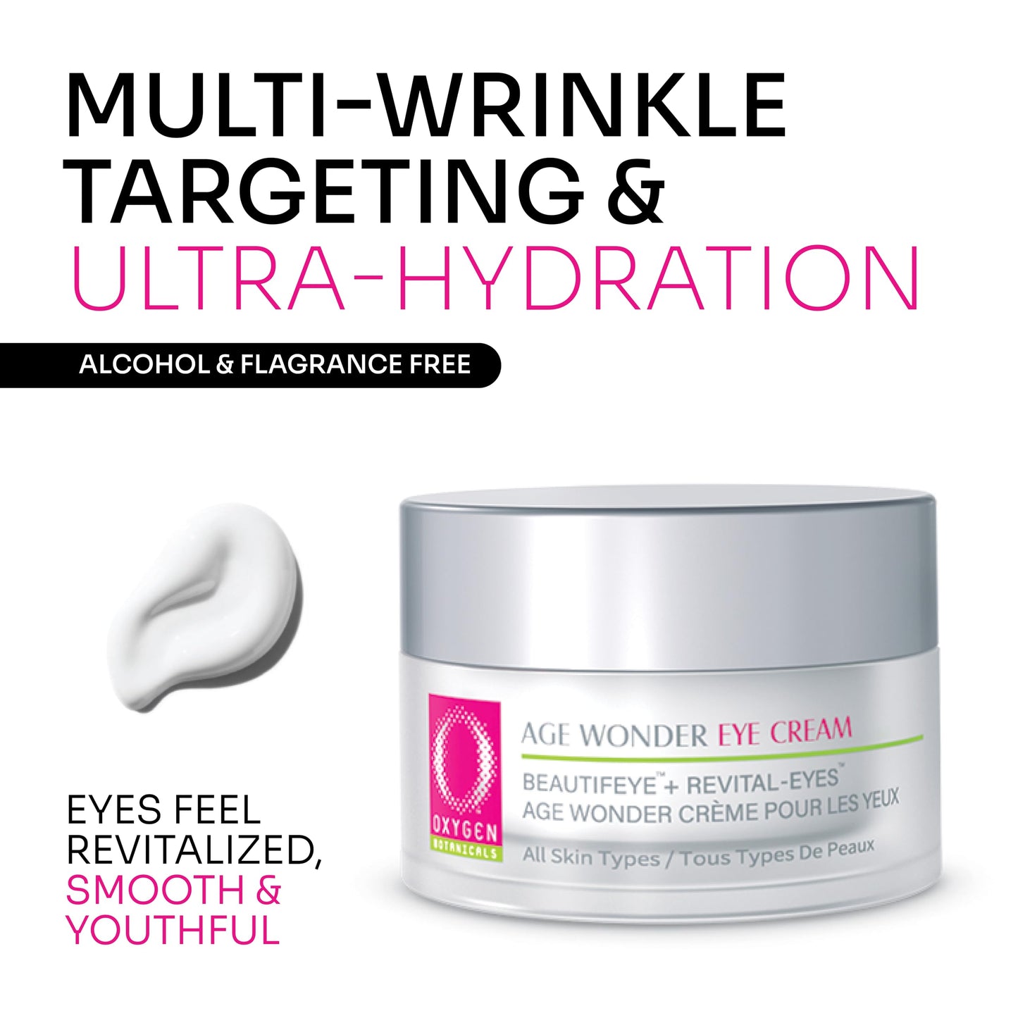 Oxygen Botanicals Caffeine + Coenzyme Q10 Eye Cream – Anti-Aging Under Eye Treatment for Dark Circles, Puffiness, Fine Lines & Wrinkles – Hydrating & Firming Eye Care
