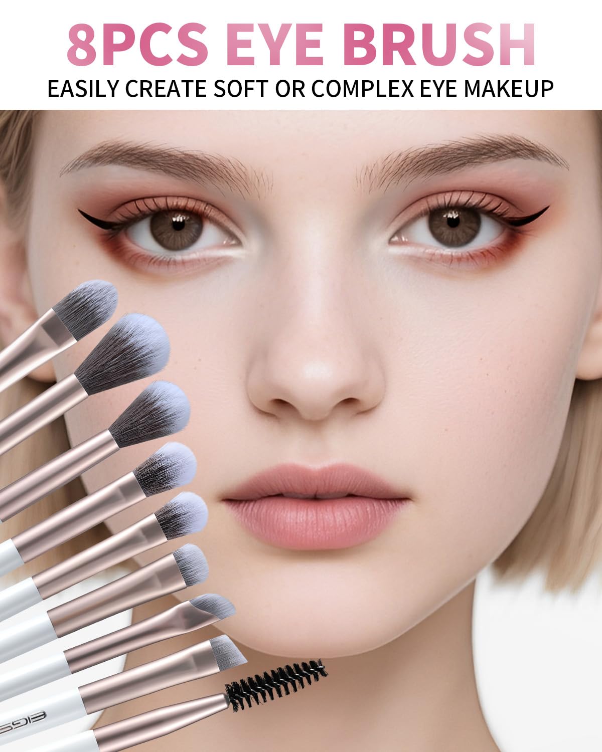 Makeup Brushes Set - 15Pcs Professional Makeup Brush Kit with Silver Ion Bristles | Travel Gift Set in Champagne Gold
