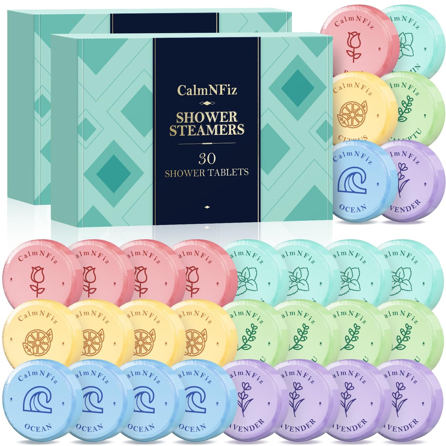 60 Pack Shower Steamers for Women Gift Set, Shower Bath Bombs with 6 Scents, Self Care Gifts for Wife, Easter Basket Stuffers for Women, Mothers Day and Birthday Gift Ideas