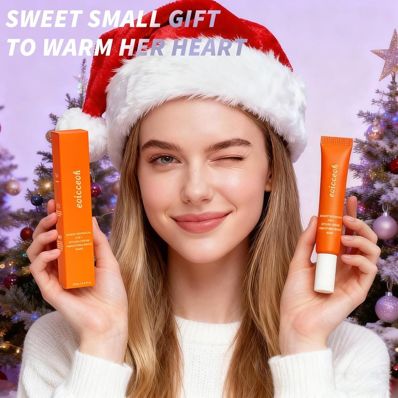 Flyaway Taming Wand | 3-in-1 Cactus Fruit Hair Styling Cream - Tame Flyaways, Smooth Frizz, Travel Size, 0.6 oz, 2-Pack