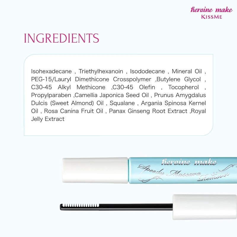Heroine Make Mascara Remover - Gentle Waterproof Makeup Solution for Sensitive Eyes | Travel Size