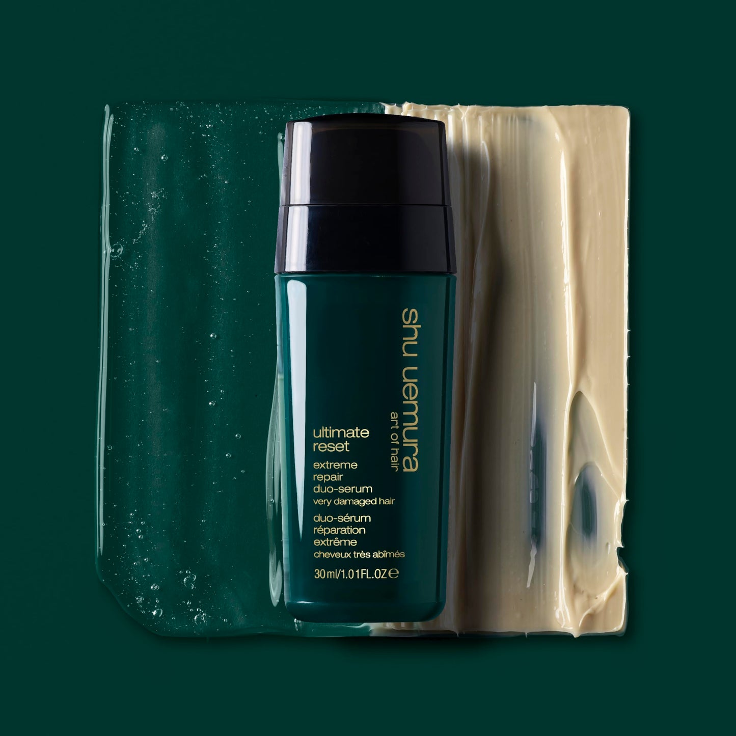 shu uemura art of hair Ultimate Reset Duo Serum For Damaged Hair - Dual Action Serum, Strengthens and Prevents Breakage, Reduces Frizz, 1.01 Fl Oz