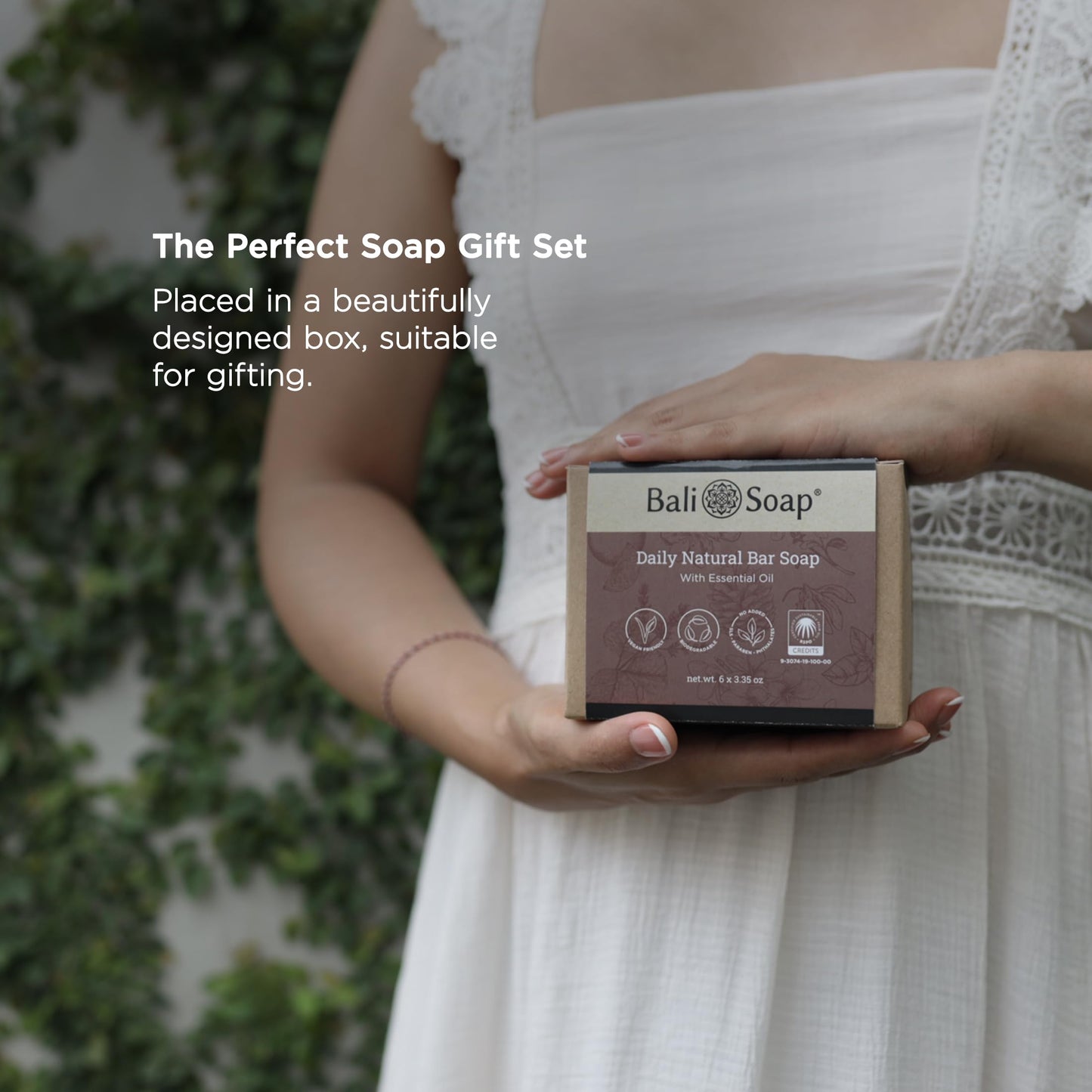 Bali Soap, Natural Soap Gift Set - Cold Process Soap for Men & Women, Vegan Handmade, Moisturizing, 6 Pack