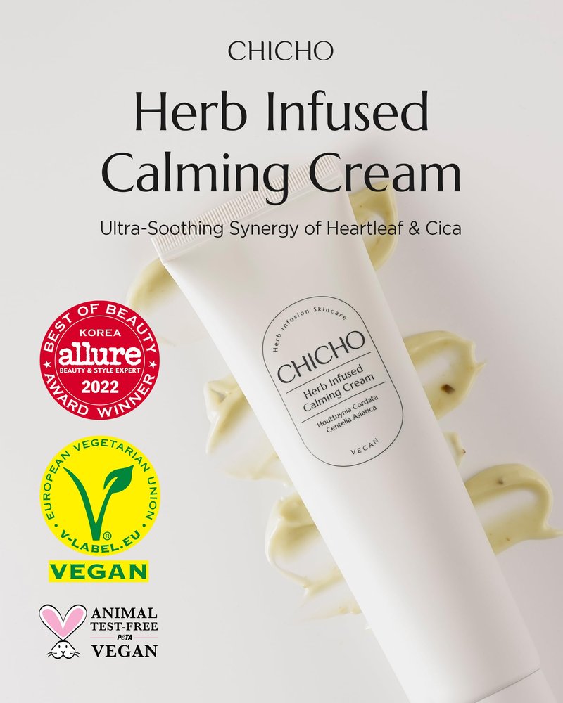 CHICHO Korean Calming Gel-Cream - 68.8% Heartleaf & 6-Cica Redness Relief Moisturizer, Non-Comedogenic Lightweight Face Cream for Sensitive Acne Prone Skin, Vegan Clean, 2.37 fl oz