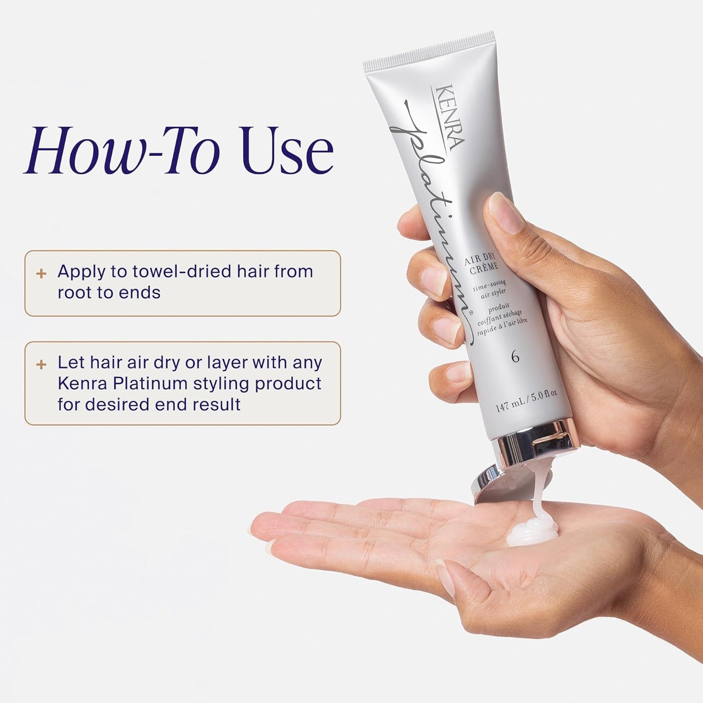 Kenra Platinum Air Dry Crème 6 - Time-Saving Hair Styler for Natural Body & Frizz Control | All Hair Types