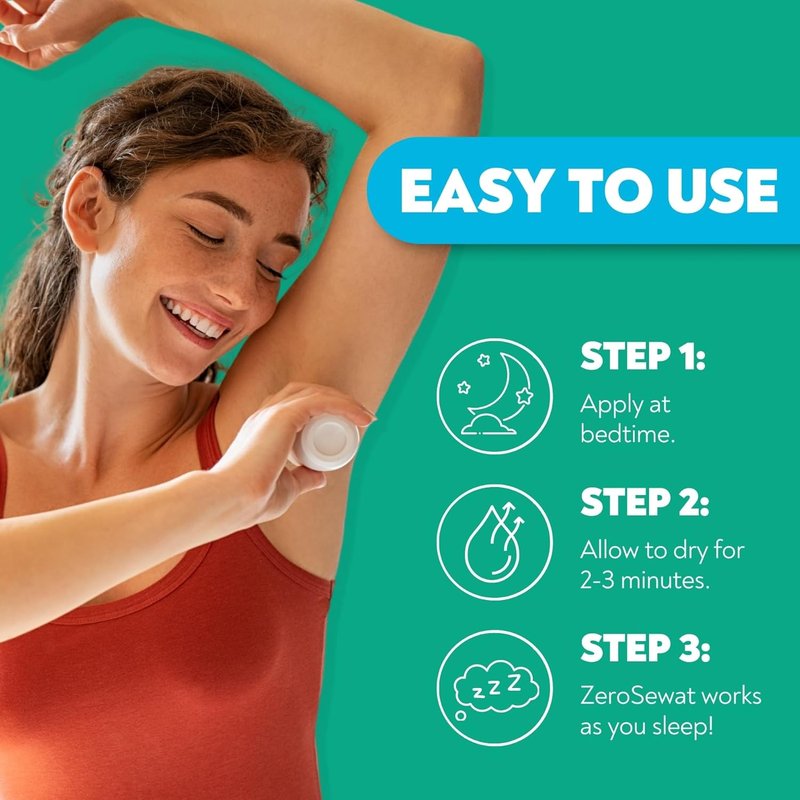 ZeroSweat Antiperspirant Deodorant - Clinical Strength Hyperhidrosis Treatment | Reduces Armpit Sweat (2 Pack)
