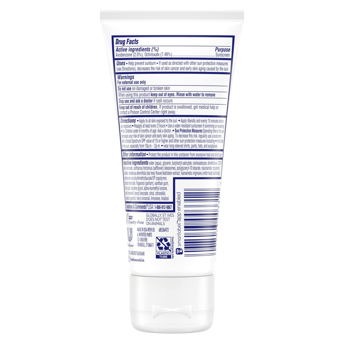 St. Ives Clear Skin Lotion - 3-in-1 SPF 25 Face Moisturizer for Acne-Prone Skin | Lightweight Daily Lotion with Tea Tree & Witch Hazel, 3 Fl Oz