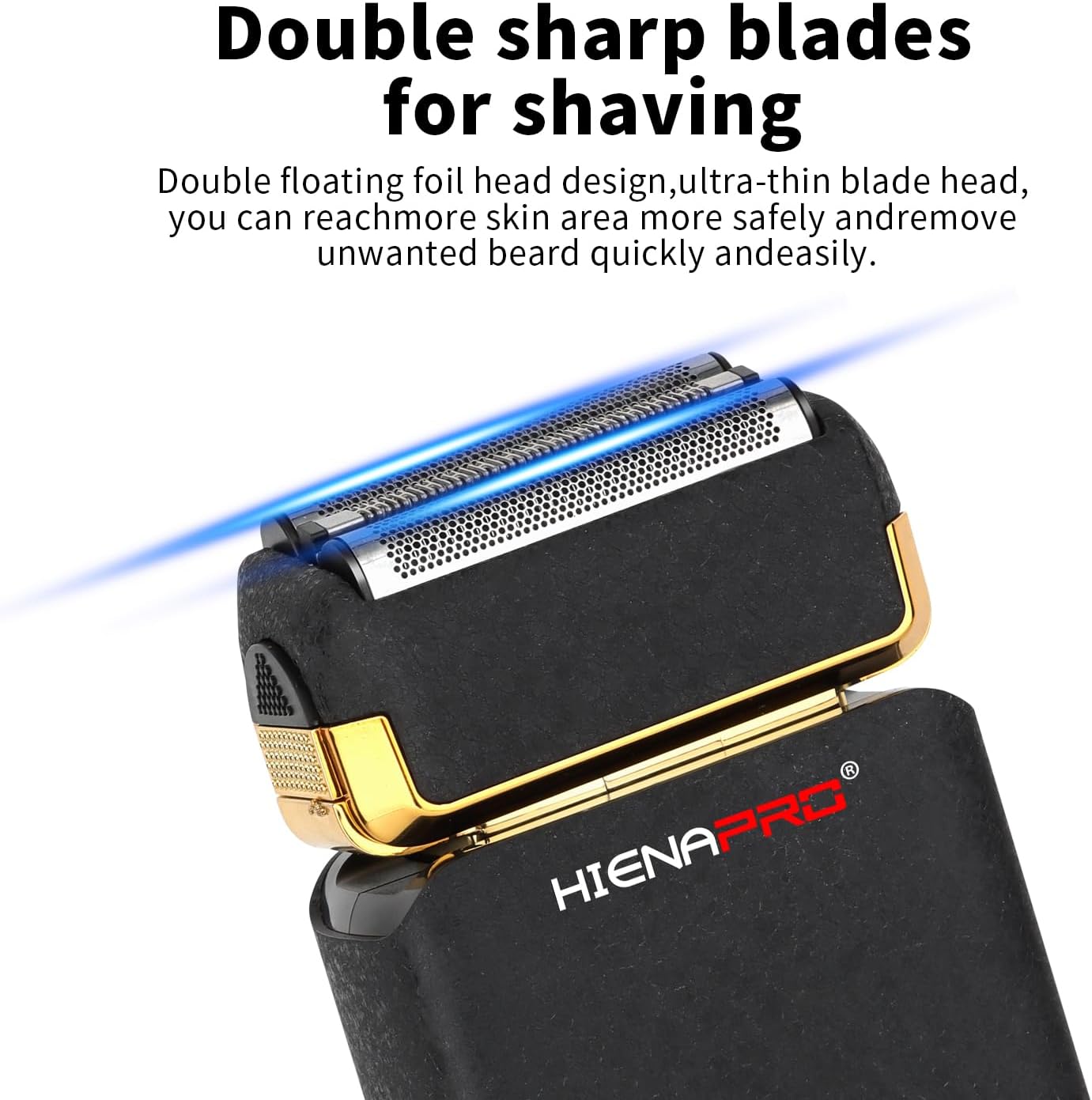 HIENA PRO Foil Shaver for Men - USB Rechargeable Electric Razor with LCD Display & Dual Blades | Cordless Shaving Device