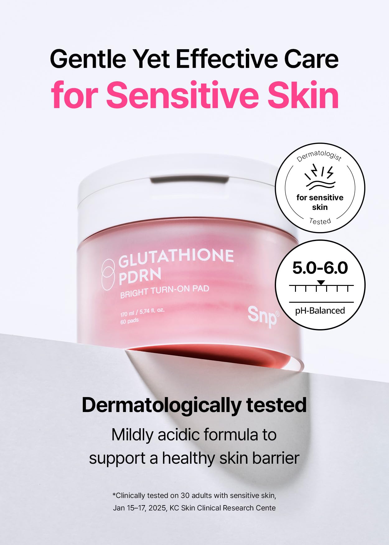 Snp PDRN+99% Glutathione+Niacinamide Facial Toner Pads | Treat Blemishes Exfoliating Pad | LHA, PHA Acne Pad | Bamboo & Vitamin C, E, Ferulic Acid Double-Sided Patch | Toner Pads Korean | 60 Sheets