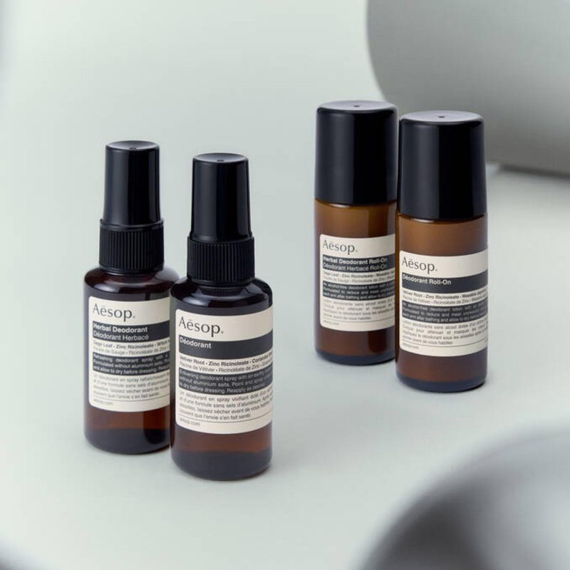 Aesop Aluminum Free Herbal Deodorant Roll On for Women & Men | Sage Leaf & Zinc Reduces Odor & Bacteria, Witch Hazel Soothes Skin | Alcohol-Free Formula for Sensitive Skin | 1.6 oz