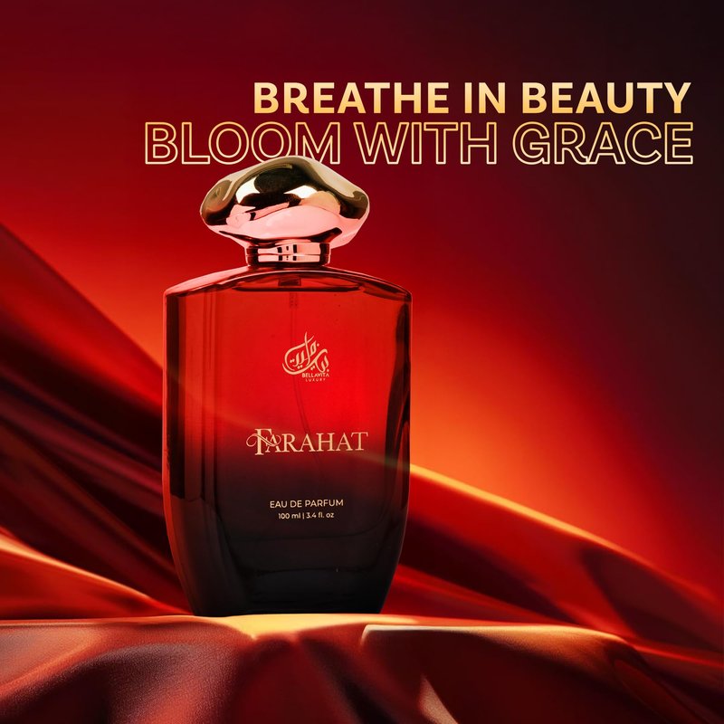 Bella Vita Luxury FARAHAT Unisex Fragrance | EDP Perfume for Men and Women | Amber Top Note | 100 ml pack | 3.4 Fl. Oz. | Woody and Amber notes | Gift for Men and Women | Eau de Parfum
