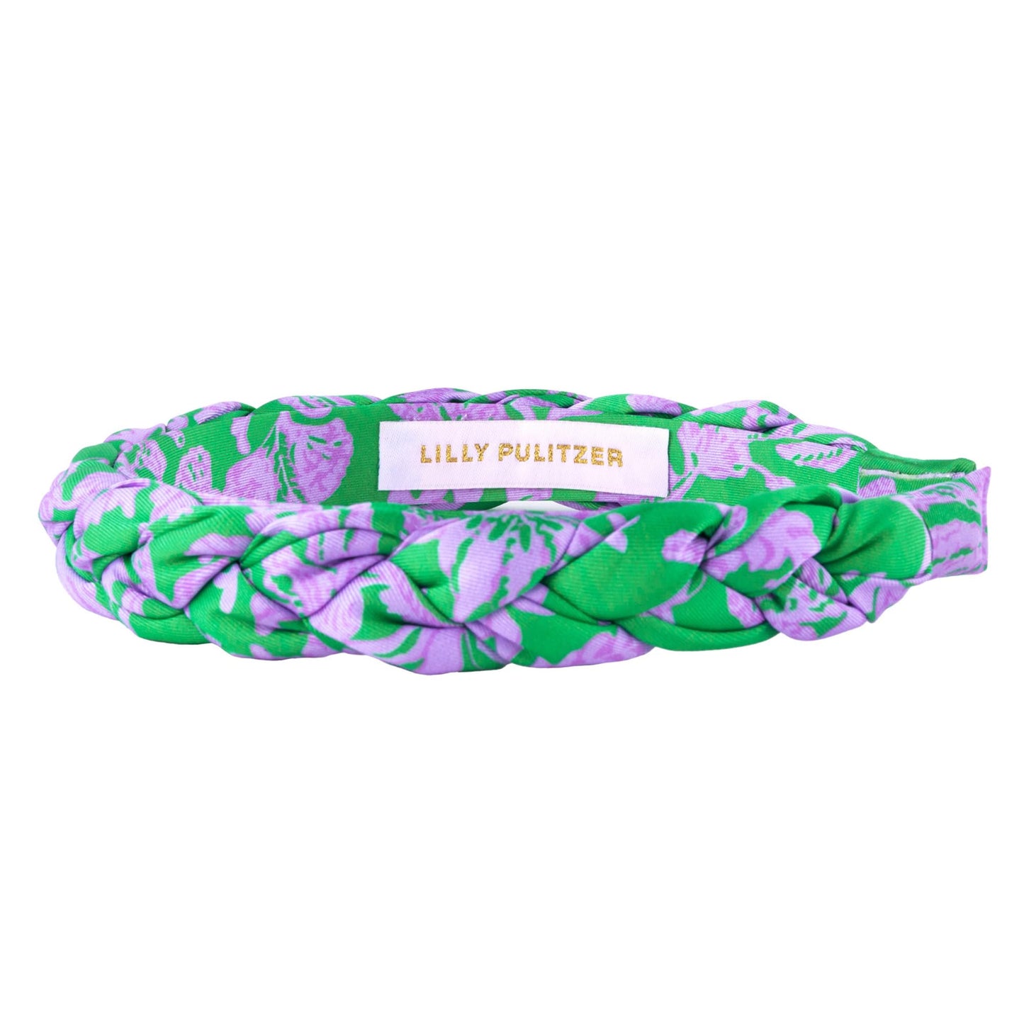 Lilly Pulitzer Women's Fashion Headband, Green Braided Fabric Headband, Colorful Cloth Headband, Cute Hair Accessories for Women and Teen Girls, Salty Sandbar