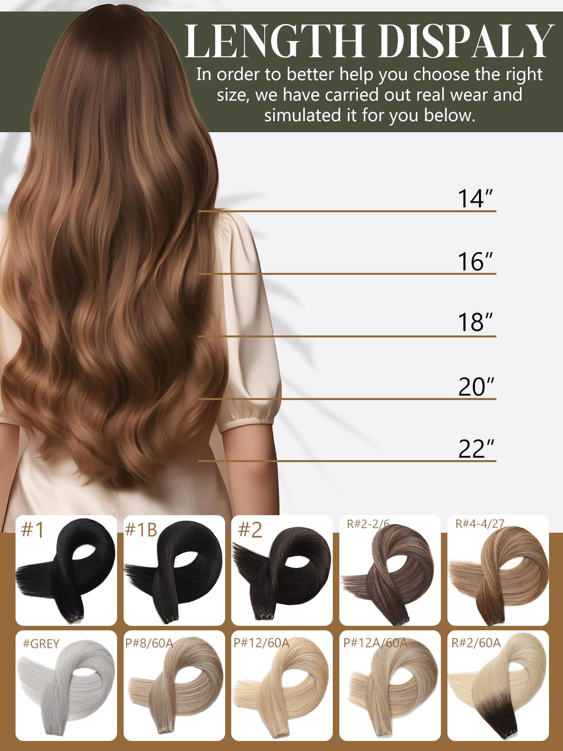 Loxxy Sew in Hair Extensions Real Human Hair Genius Weft 18 Inch Straight Ombre Chestnut Brown Mixed Dark Brown with Dark Brown Roots Hand Tied Weft Hair Extensions Human Hair Hair for Women 50g